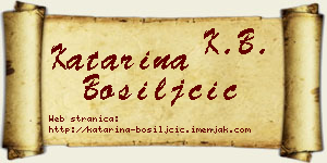 Katarina Bosiljčić vizit kartica